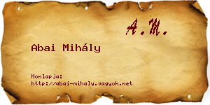 Abai Mihály névjegykártya